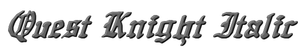 Quest Knight Italic 