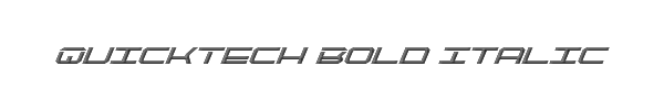 QuickTech Bold Italic 