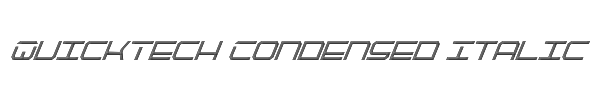 QuickTech Condensed Italic 