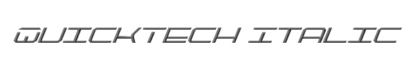 QuickTech Italic 