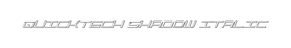 QuickTech Shadow Italic 