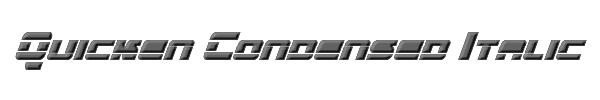 Quicken Condensed Italic 