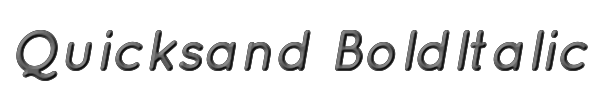 Quicksand BoldItalic 