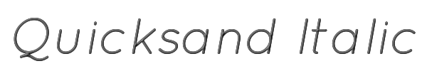 Quicksand Italic 