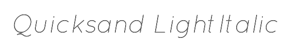 Quicksand LightItalic 