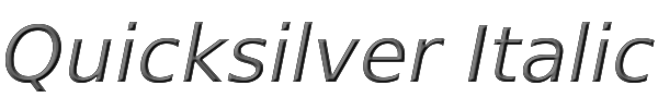 Quicksilver Italic 
