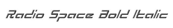 Radio Space Bold Italic 