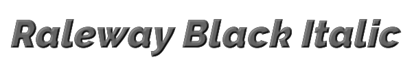 Raleway Black Italic 