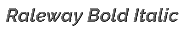 Raleway Bold Italic 