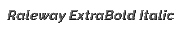 Raleway ExtraBold Italic 