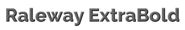 Raleway ExtraBold 