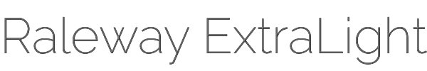 Raleway ExtraLight 