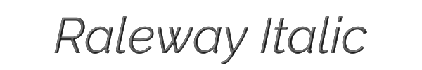 Raleway Italic 