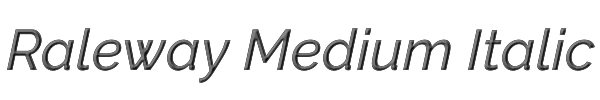 Raleway Medium Italic 