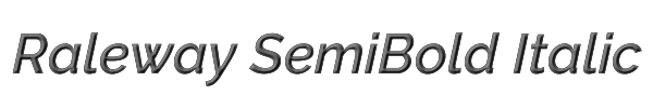Raleway SemiBold Italic 