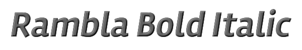 Rambla Bold Italic 