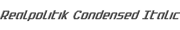 Realpolitik Condensed Italic 
