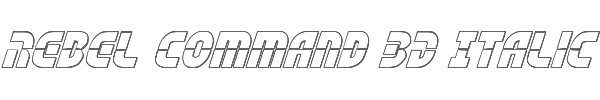 Rebel Command 3D Italic 