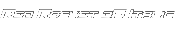 Red Rocket 3D Italic 