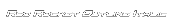 Red Rocket Outline Italic 