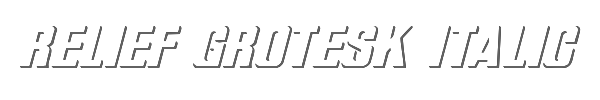 Relief Grotesk Italic 