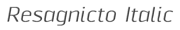 Resagnicto Italic 