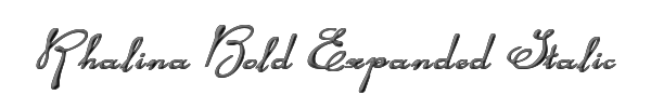 Rhalina Bold Expanded Italic 