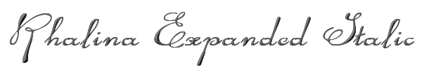 Rhalina Expanded Italic 