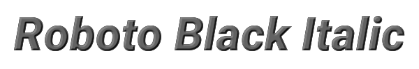 Roboto Black Italic 