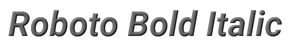 Roboto Bold Italic 