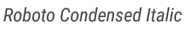 Roboto Condensed Italic 