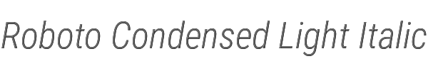 Roboto Condensed Light Italic 