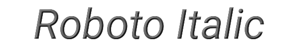 Roboto Italic 