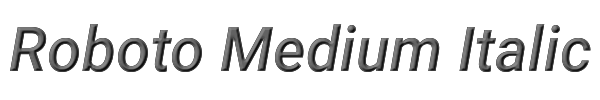 Roboto Medium Italic 