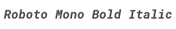 Roboto Mono Bold Italic 