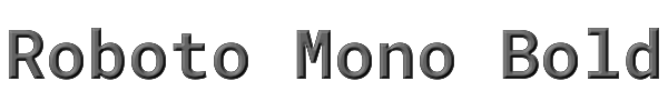 Roboto Mono Bold 