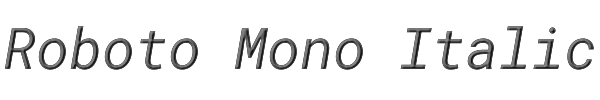 Roboto Mono Italic 