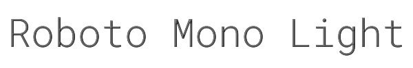 Roboto Mono Light 