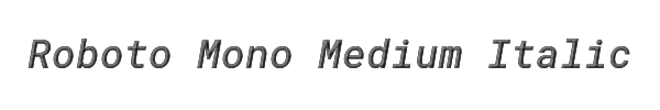 Roboto Mono Medium Italic 