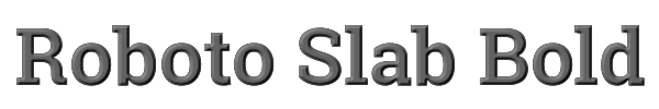 Roboto Slab Bold 