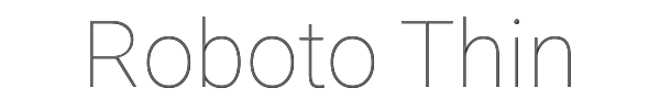 Roboto Thin 