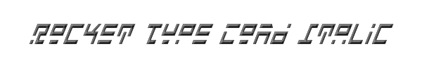 Rocket Type Cond Italic 