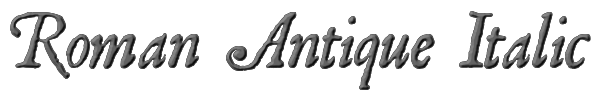 Roman Antique Italic 
