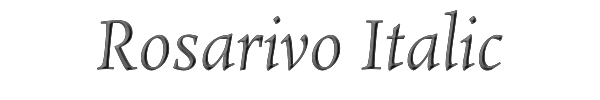 Rosarivo Italic 