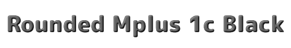 Rounded Mplus 1c Black 