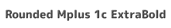 Rounded Mplus 1c ExtraBold 