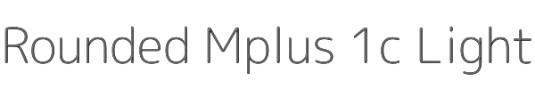 Rounded Mplus 1c Light 