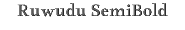 Ruwudu SemiBold 