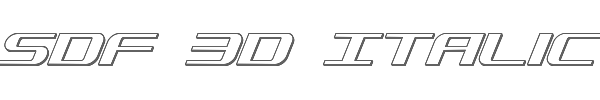 SDF 3D Italic 