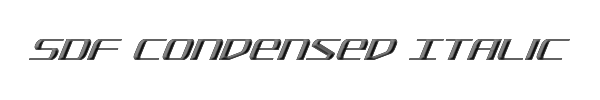 SDF Condensed Italic 